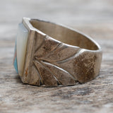 Vintage Sterling Multistone Inlay Ring 8