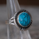 Vintage Sterling Turquoise Ring 5.75