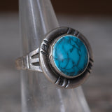 Vintage Sterling Turquoise Ring 5.75