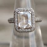 Vintage Sterling CZ Cocktail Ring 6.25