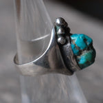 Vintage Sterling Chunky Turquoise Ring 6