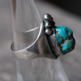 Vintage Sterling Chunky Turquoise Ring 6