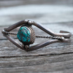 Vintage Sterling Turquoise Cuff