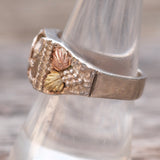 Vintage Sterling and 12k Gold Eagle Ring 8.5