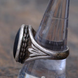 Vintage Sterling Onyx Ring 9