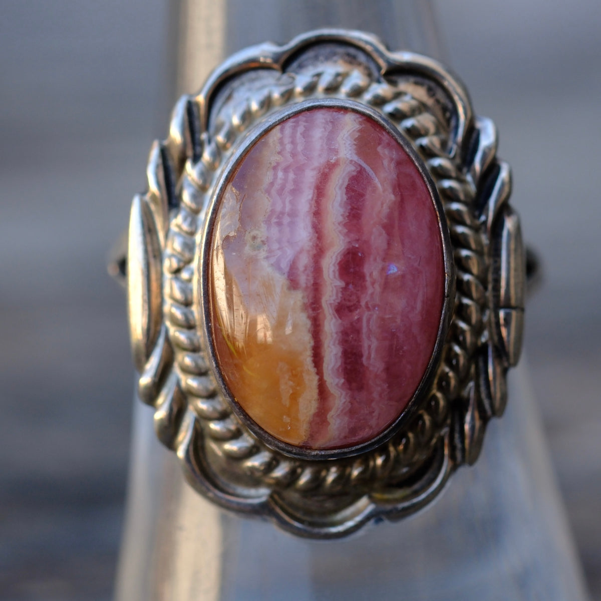 Vintager Sterling Rhodinite Ring 7.5