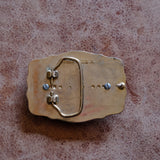 Vintage V Initial Belt Buckle