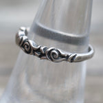 Vintage Sterling Silver Heart Band 6.25