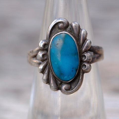 Vintage Sterling Turquoise Ring 6