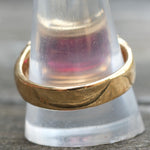 Vintage Gold Plated Red Glass Signet Ring 12.25