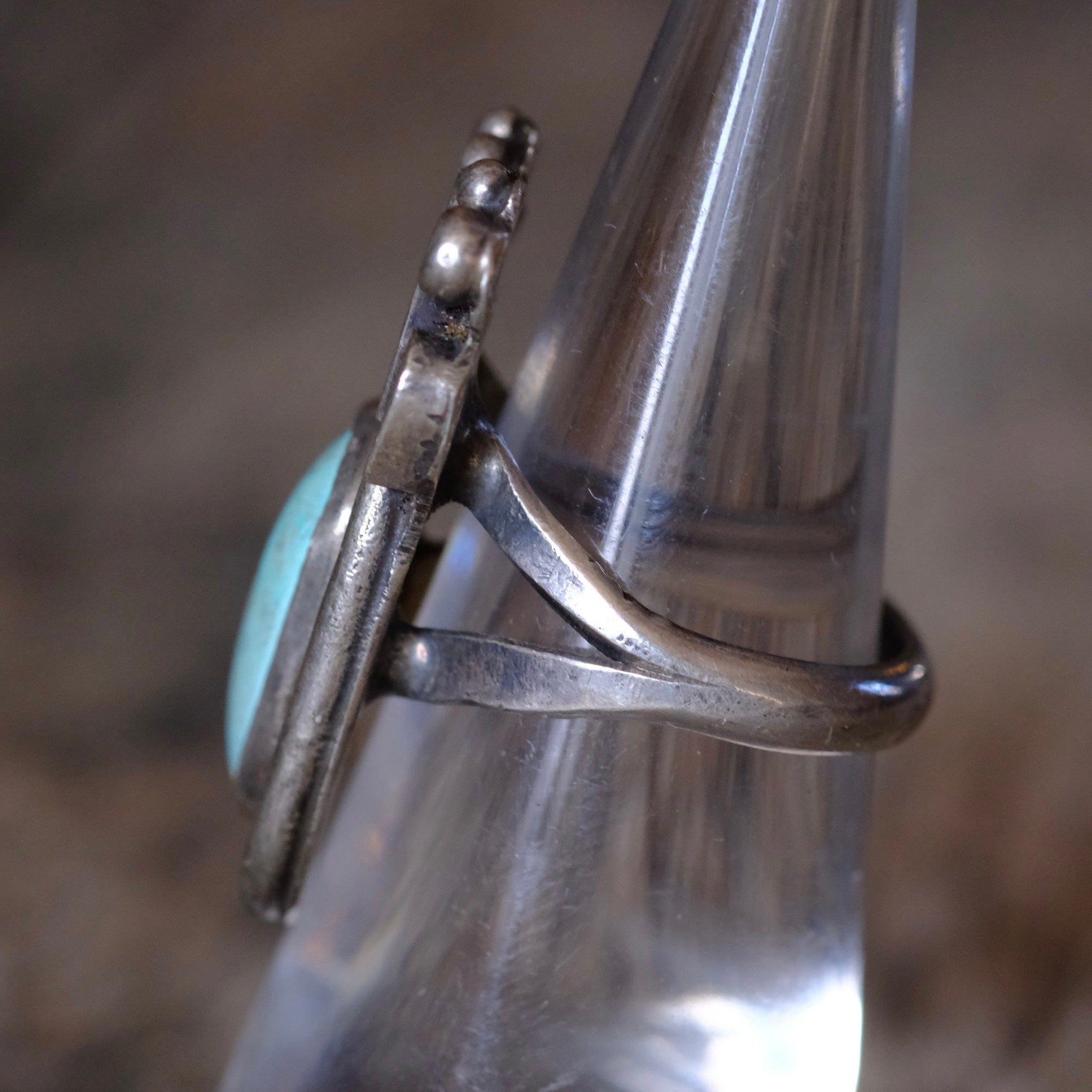 Vintage Sterling Turquoise Ring 5.5