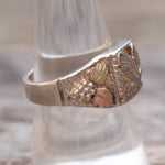 Vintage Sterling and 12k Gold Eagle Ring 8.5