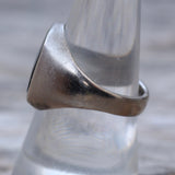 Vintage Sterling Onyx Signet Ring 8.5