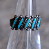 Vintage Sterling Turquoise Petit Point Band 5