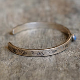 Vintage Sterling Lapis Sodalite Stacker Cuff