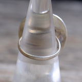 Vintage Sterling Mother Of Pearl Feather Ring 6.25