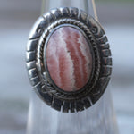 Vintage Sterling Jasper Ring 5.75