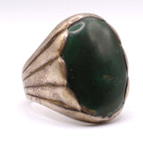 Vintage Sterling Turquoise Trading Post Ring 11