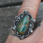 Vintage Sterling Turquoise Ring 5.75