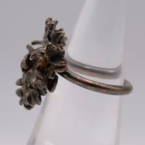 Vintage Sterling Silver Rose Ring 5.25
