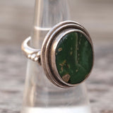 Vintage Sterling Turquoise Ring 6.75