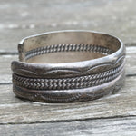 Vintage Sterling Silver Stamped Cuff