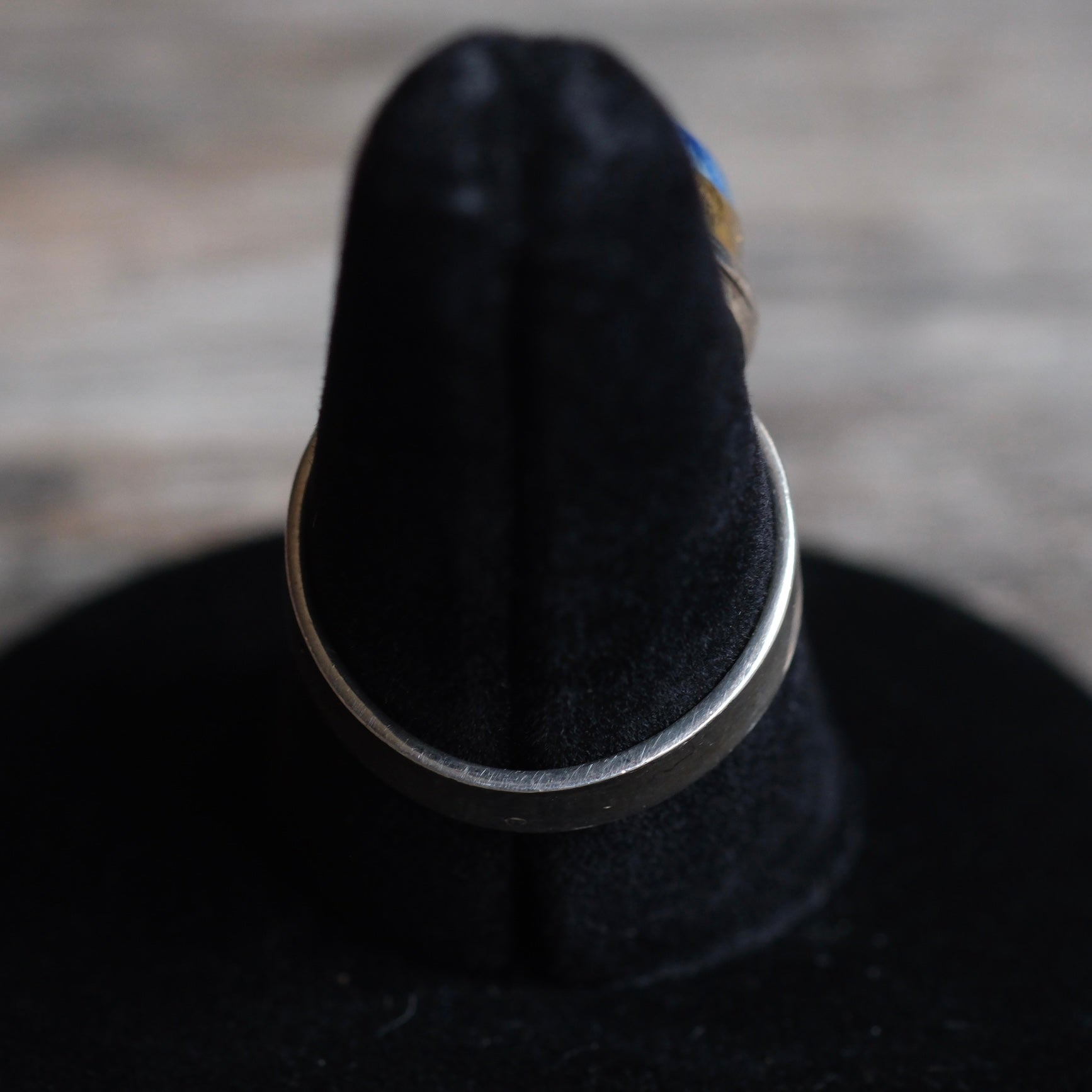 Vintage Sterling Lapis Ring 7.25