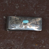 Sterling Silver Turquoise Stamper Money Clip