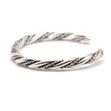 Vintage Sterling Silver Braided Cuff Bracelet 5.75"