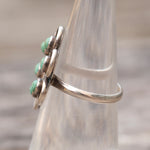 Vintage Sterling Turquoise Cluster Ring 4.5