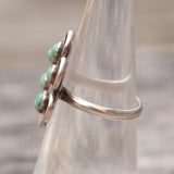 Vintage Sterling Turquoise Cluster Ring 4.5