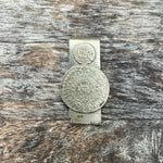 Vintage Sterling Aztec Calendar Money Clip