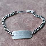 Vintage Sterling Military ID Bracelet