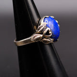 Vintage Sterling Lapis Ring 6.25