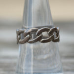 Vintage Sterling Chain Band 8.25
