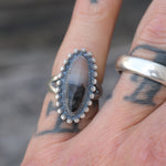 Vintage Sterling Petrified Wood Ring 5.25