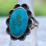 Vintage Sterling Turquoise Ring 5.75