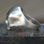 Vintage Sterling Silver Skull Ring 11.5