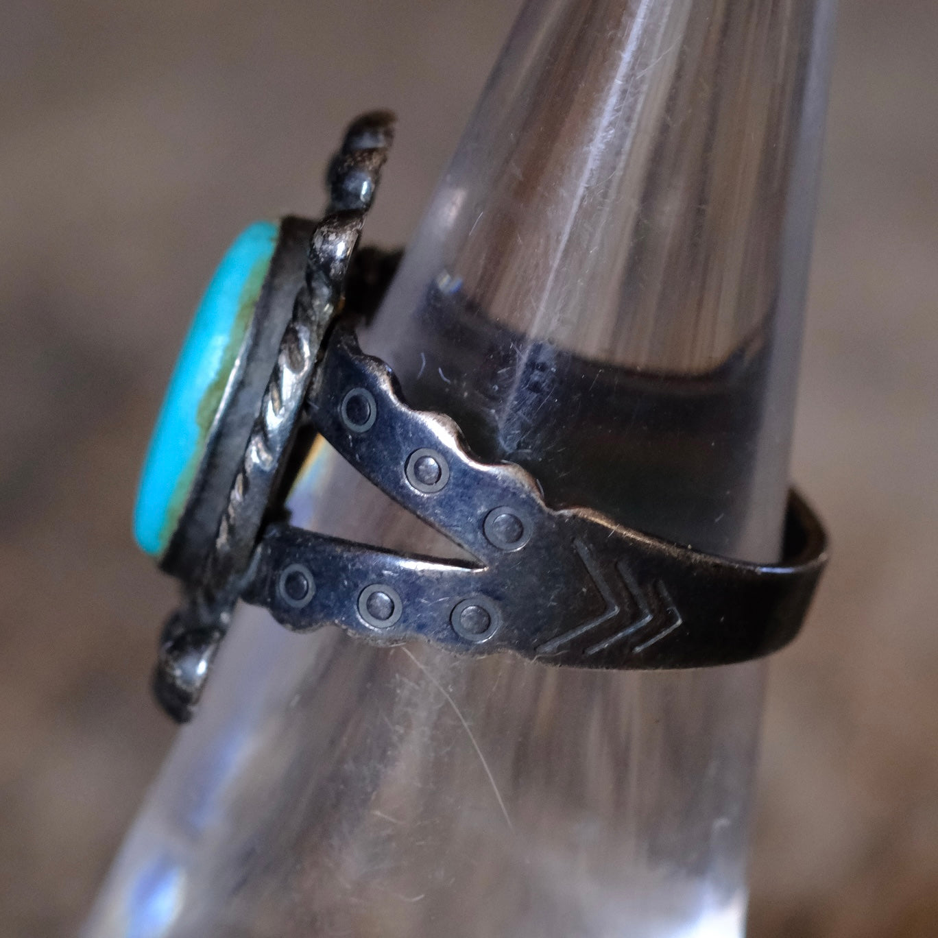 Vintage Sterling Turquoise Ring 5.5