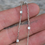 Vintage Sterling Silver Box Bracelet