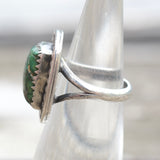 Vintage Sterling Turquoise Roper Ring 4.5