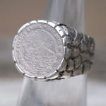 Vintage Sterling Silver Mexican Peso Ring 5.25