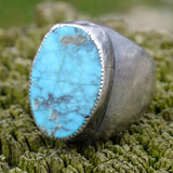 Vintage Sterling Chunky Turquoise Ring 8