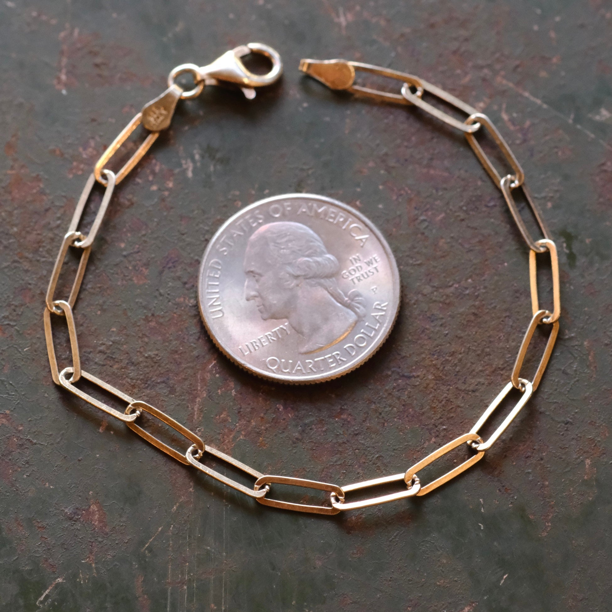 Vintage Sterling Paperclip Chain Bracelet