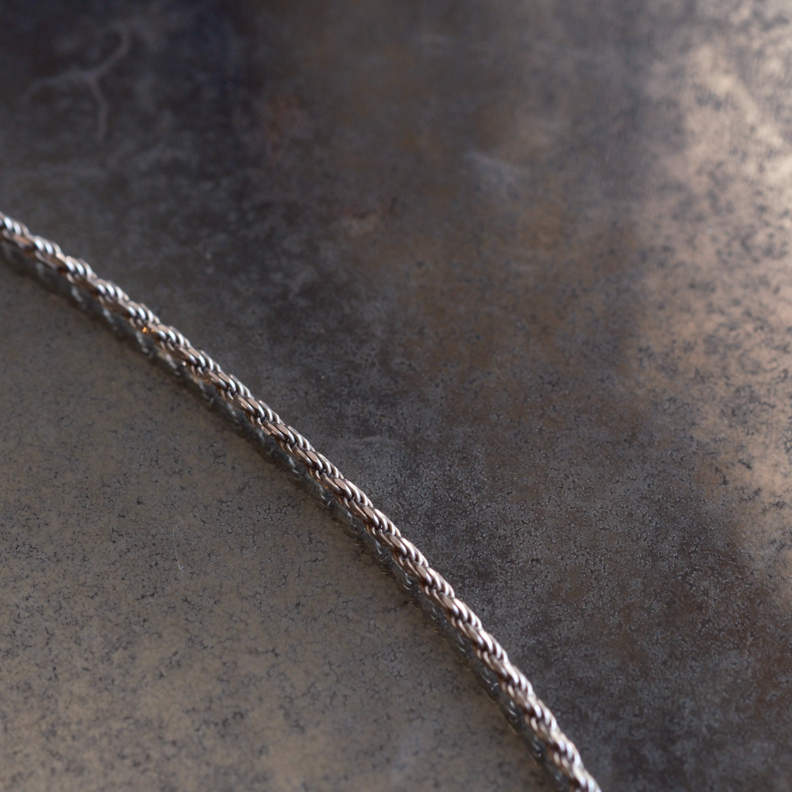 Vintage Sterling Silver Roper Chain Necklace 30"