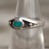 Vintage Sterling Turquoise Band Ring 6.25