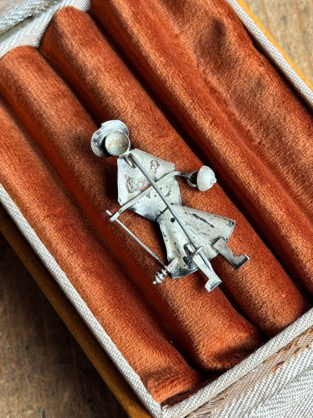 Vintage Sterling Silver Water Bearer Pin