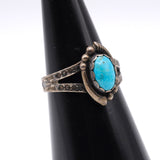 Vintage Sterling Turquoise Ring 5.5