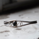 Vintage Sterling Onyx Cuff