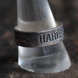 Vintage Sterling Silver Harley Davidson Band 11.25